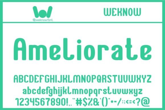 Ameliorate Font for Creative Makers