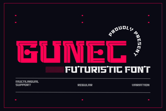 Gunec: Futuristic Font for Tech Campaigns
