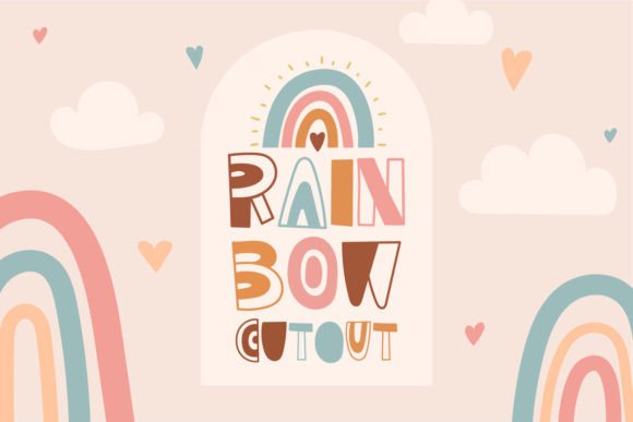 Rainbow Cutout Font