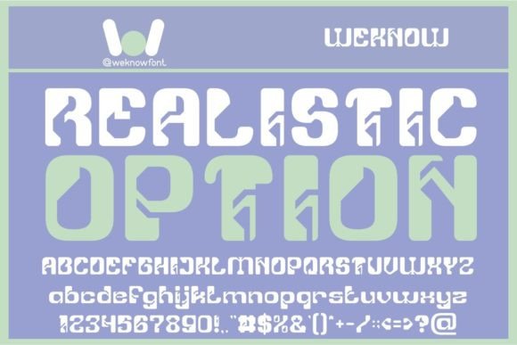 Realistic Option Font