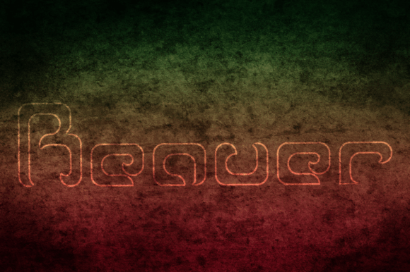 Reaver - Hollow Italic Font