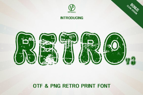Retro V3 Font for Creative Makers