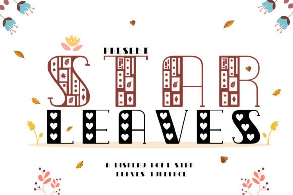 Star Leaves Font for Web Design